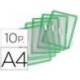 Funda portacatalogo Tarifold Din A4 color verde pack de 10