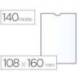 Funda portadocumento marca Esselte plastico cristal 108 x 160 mm