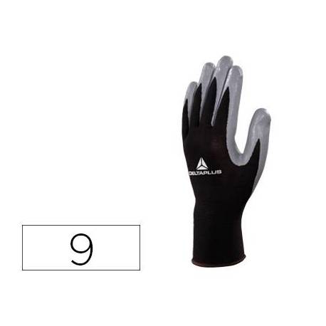 Guante DeltaPlus de Poliester palma Nitrilo talla 9