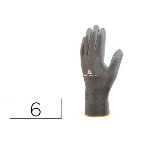 Guante DeltaPlus de Poliester palma Poliuretano talla 6