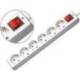 Regleta 6 tomas Mediarange sin interruptor 1,4 m