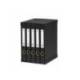 Modulo 5 archivadores pardo folio negro