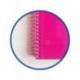 Bloc espiral Oxford DIN A4 cuadricula 5mm tapa extradura 80 hojas microperforado color rosa fucsia