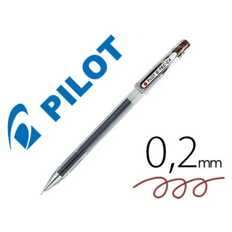 Boligrafo marca Pilot punta aguja 0,2 mm g-tec-c4 sepia