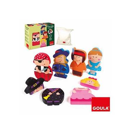 Puzzle a partir de 1 año Personajes magnéticos Goula