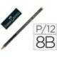 Lapices de grafito marca Faber Castell 9000 8B