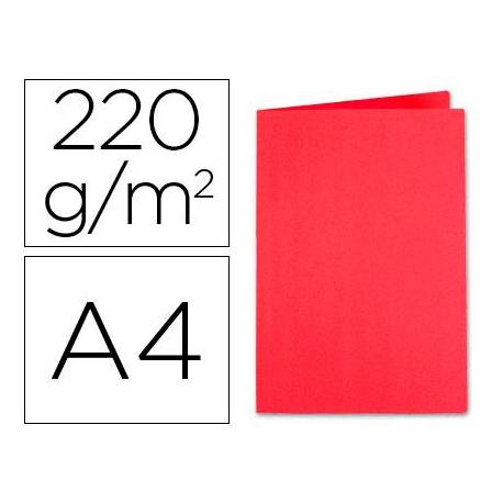 SUBCARPETA CARTULINA EXACOMPTA DIN A4 ROJO 220 GR