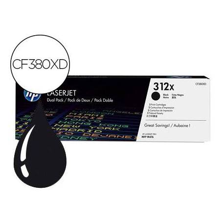 Toner HP 312X color Negro CF380XD
