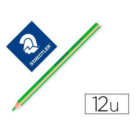 Lapices Fluorescentes Staedtler Triangular Top Star Verde Caja de 12 unidades