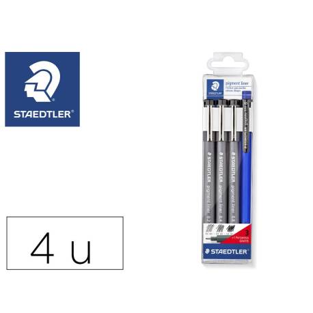 Rotulador Staedtler Calibrado Micrometrico Color Negro Bolsa de 3 unidades 0,2 0,4 y 0,8mm + Portaminas 777