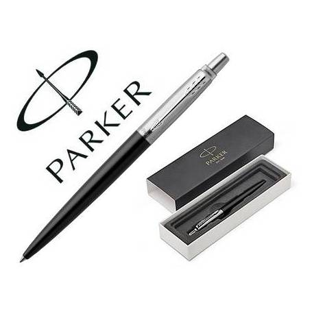 Bolígrafo Parker Jotter Bond Street CT Punta 1mm Tinta Azul Negro con Estuche