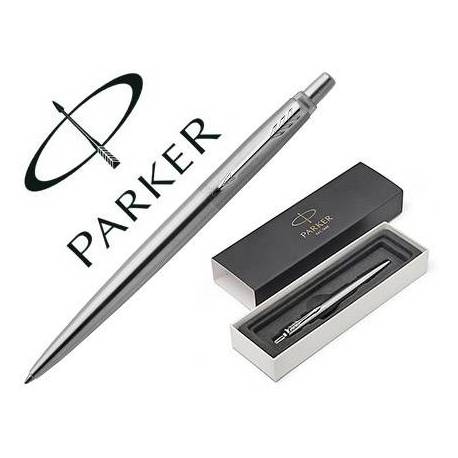 BOLIGRAFO PARKER JOTTER ACERO CT TINTA AZUL