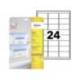 Etiqueta Adhesiva Avery 63,5x33,9 mm Color blanco Caja con 25 hojas