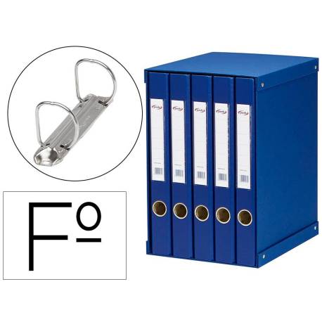 Modulo con 5 archivadores Pardo Folio Color Azul