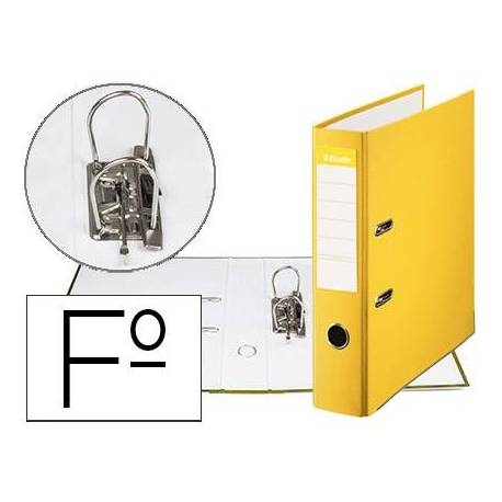 Archivador de Palanca Esselte Carton Forrado Folio Lomo de 75 mm color Amarillo
