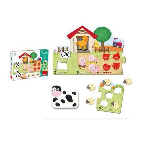 Puzzle a partir de 2 años Animales 1-5 Goula