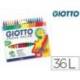 Rotulador Giotto Turbo punta media lavable caja 36 rotuladores