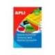 Etiqueta Adhesiva Apli 210x297 mm Color Rojo Fluorescente Caja con 20 hojas