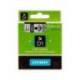 Cinta Dymo D1 negro y transparente 12mm x 7 mt