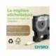 Cinta Dymo D1 negro y transparente 12mm x 7 mt