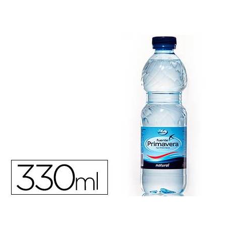 Agua mineral natural Fuente Primavera botella 330 ml
