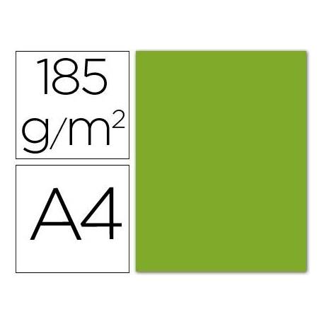 Cartulina Guarro din A4 verde manzana 185 gr paquete 50 hojas