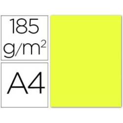 Cartulina Guarro din A4 amarillo limon 185 gr paquete 50 hojas