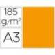 Cartulina Guarro din a3 naranja mandarina 185 gr paquete de 50 hojas