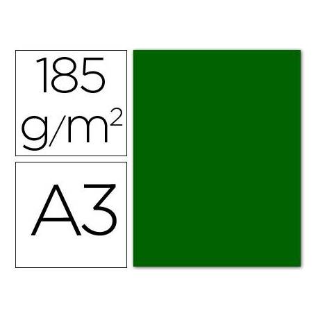 Cartulina Guarro din a3 verde billar 185 gr paquete 50 hojas