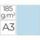 Cartulina Guarro din a3 color azul cielo 185 gr paquete 50 hojas