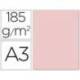 Cartulina Guarro din a3 rosa 185 gr paquete 50 hojas.