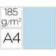 Cartulina Guarro din a4 azul cielo 185 gr paquete 50 hojas