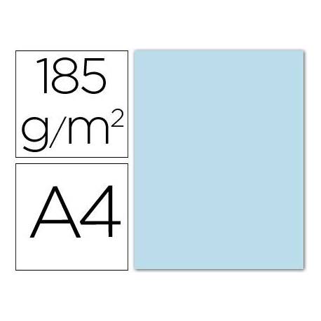 Cartulina Guarro din a4 azul cielo 185 gr paquete 50 hojas