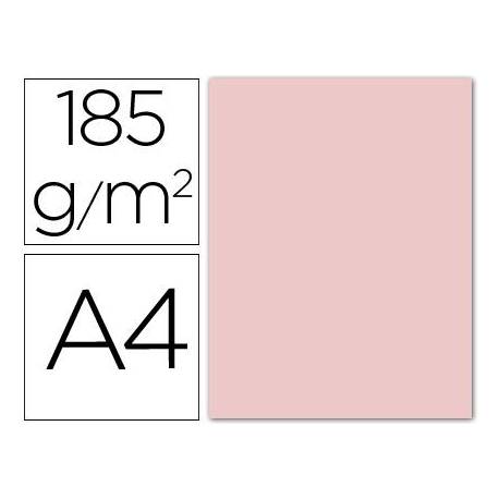 Cartulina Guarro din a4 rosa 185 gr paquete 50 hojas