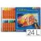 Lapices de cera masats acuarelable caja 24 unidades colores surtidos