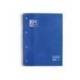 Bloc espiral Oxford Din A-4 extradura 80 hojas microperforado color azul