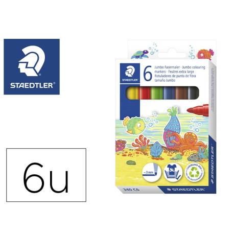 Rotulador Staedtler Jumbo Noris Club Punta Fina Caja 6 Rotuladores