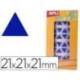 Gomets Apli triangulares color Azul 21x21x21mm