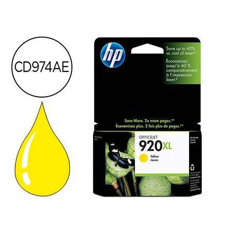 CARTUCHO INK-JET HP 920XL COLOR AMARILLO CD974AE