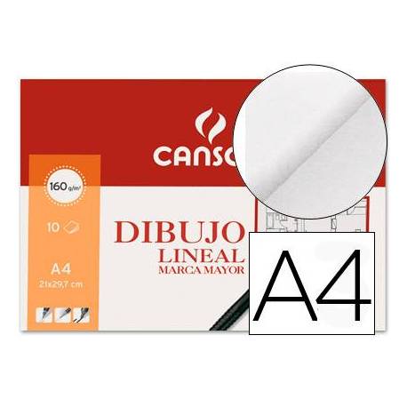 Papel dibujo Canson 160 g/m2 tamaño Din a4 lamina lisa