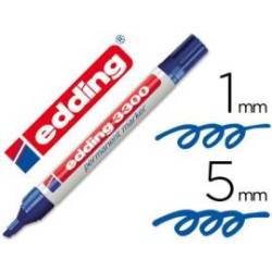Rotulador Permanente Edding 3300 Azul Punta Biselada