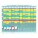 KIT PLANIFICACION DE TARJETAS T NOBO 66X80 CM 12 COLUMNAS 2X32 RANURAS + 500 TARJETAS T N 2 COLORES SURTIDOS + 100