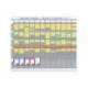 KIT PLANIFICACION DE TARJETAS T NOBO 66X80 CM 12 COLUMNAS 2X32 RANURAS + 500 TARJETAS T N 2 COLORES SURTIDOS + 100
