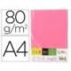 PAPEL COLOR LIDERPAPEL DIN A4 80 GR ROSA NEON PAQUETE DE 500 HOJAS
