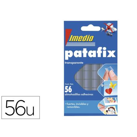 SUJETACOSA IMEDIO PATAFIX ALMOHADILLA ADHESIVA TRANSPARENTE REMOVIBLE BLISTER DE 56 UNIDADES