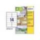 ETIQUETA ADHESIVA AVERY BLANCA PERMANENTE RECICLADA 100% PARA IMPRESORA LASER 99,1X38,1 MM CAJA DE 210