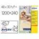 ETIQUETA ADHESIVA AVERY BLANCA REMOVIBLE PARA IMPRESORA LASER INKJET Y FOTOCOPIADORA 45,7X21,2 MM