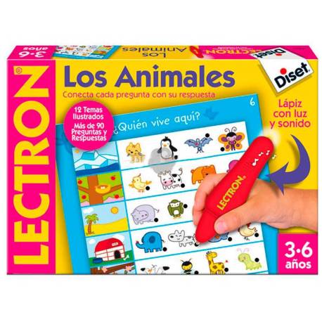 JUEGO DISET DIDACTICO LECTRON LAPIZ LOS ANIMALES 3-6 AÑOS