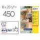 ETIQUETA ADHESIVA AVERY KRAFT EFECTO CARTON RECTANGULAR REMOVIBLE PARA IMPRESORA LASER INYECCION TINTA