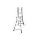 ESCALERA TELESCOPICA DE ACERO Y ALUMINIO DE 4+4 PELDAÑOS CON TAPA FINAL PVC ANTIDESLIZANTE EN131-4